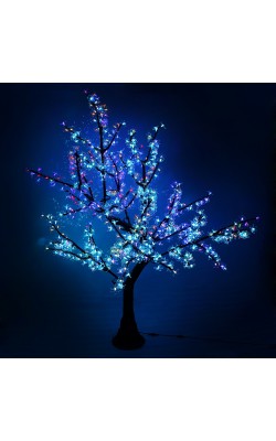 Световое дерево "Сакура" синее, высота 1,8 метра