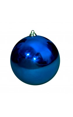 Новогодний шар синий глянцевый, диаметр от 80 до 300 мм