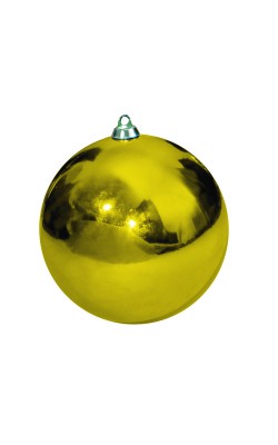 Новогодний шар золотой глянцевый, диаметр от 80 до 300 мм